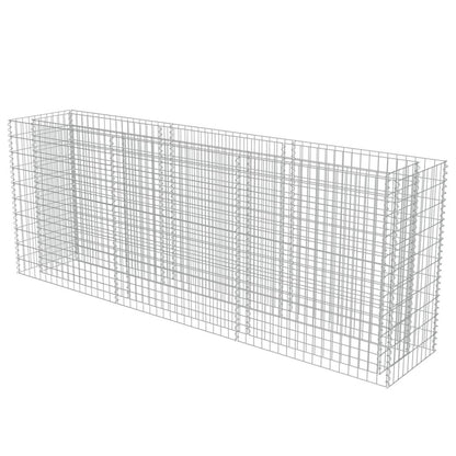 vidaXL Gabion Raised Bed Galvanised Steel 106.3"x19.7"x39.4", 143562