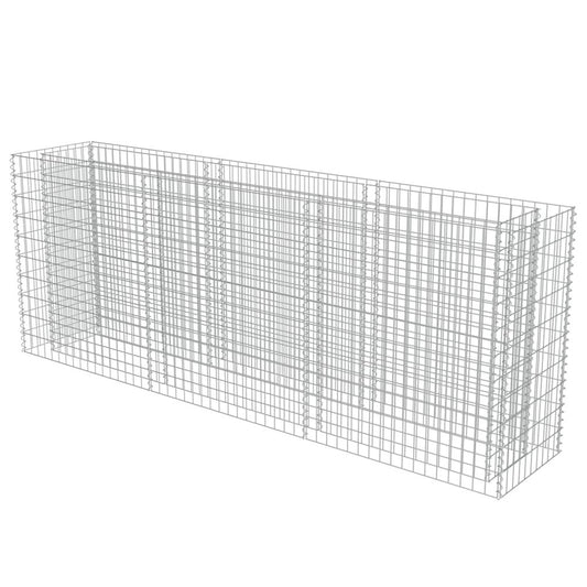 vidaXL Gabion Raised Bed Galvanised Steel 106.3"x19.7"x39.4", 143562