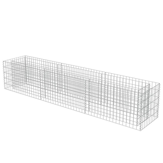 vidaXL Gabion Raised Bed Galvanised Steel 106.3"x19.7"x19.7", 143563