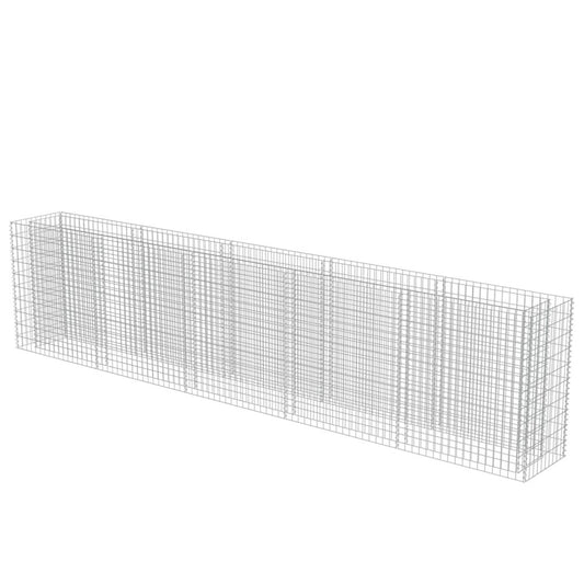 vidaXL Gabion Raised Bed Galvanised Steel 177.2"x19.7"x39.4", 143564