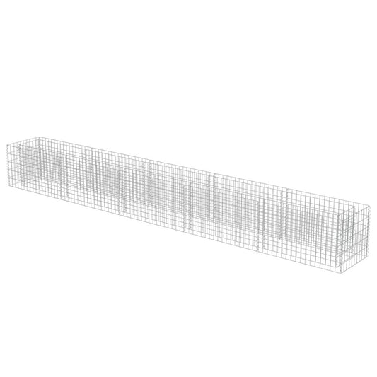 vidaXL Gabion Raised Bed Galvanised Steel 177.2"x19.7"x19.7", 143565