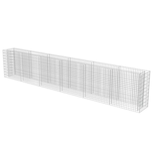 vidaXL Gabion Raised Bed Galvanised Steel 212.6"x19.7"x39.4", 143566