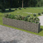 vidaXL Gabion Raised Bed Galvanised Steel 212.6"x19.7"x39.4", 143566