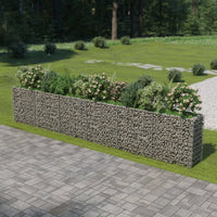 vidaXL Gabion Raised Bed Galvanised Steel 212.6"x19.7"x39.4", 143566
