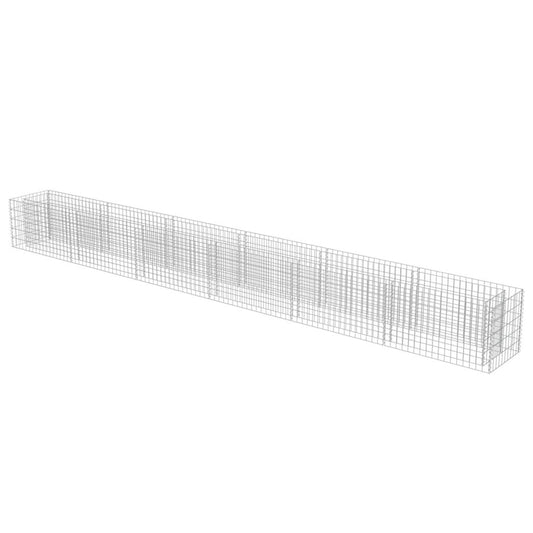 vidaXL Gabion Raised Bed Galvanised Steel 212.6"x19.7"x19.7", 143567