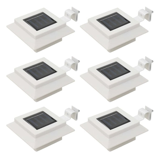 vidaXL Outdoor Solar Lamps 6 pcs LED Square 4.7" White 4469