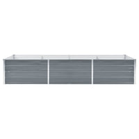 vidaXL Garden Raised Bed Galvanized Steel 94.5"x31.5"x17.7" Gray, 44842