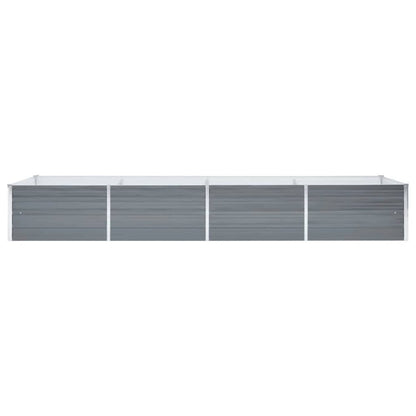 vidaXL Garden Raised Bed Galvanized Steel 126"x31.5"x17.7" Gray, 44846