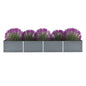 vidaXL Garden Raised Bed Galvanized Steel 126"x31.5"x17.7" Gray, 44846