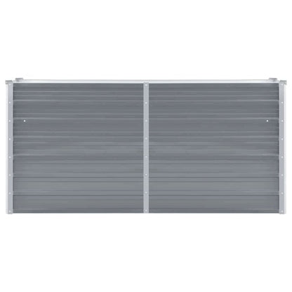vidaXL Garden Raised Bed Galvanized Steel 63"x15.7"x31.3" Gray, 44848