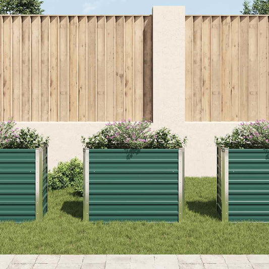 Garden Raised Bed Galvanized Steel 39.4"x15.7"x31.3" Green