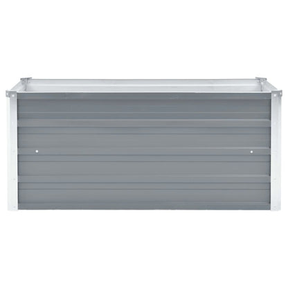 Garden Raised Bed Galvanized Steel 39.4"x15.7"x17.7" Gray