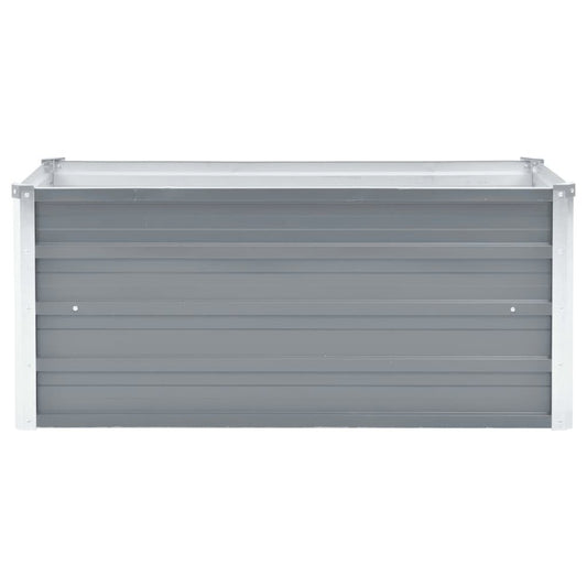 Garden Raised Bed Galvanized Steel 39.4"x15.7"x17.7" Gray
