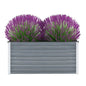 Garden Raised Bed Galvanized Steel 39.4"x15.7"x17.7" Gray