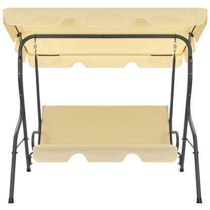 Garden Swing Seat Cream White Powder-coated steel, Polyester Large