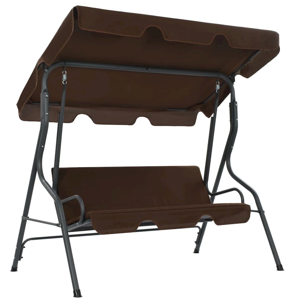 Garden Swing Seat Coffee Powder-coated steel frame