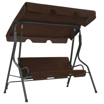 Garden Swing Seat Coffee Powder-coated steel frame