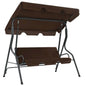 Garden Swing Seat Coffee Powder-coated steel frame