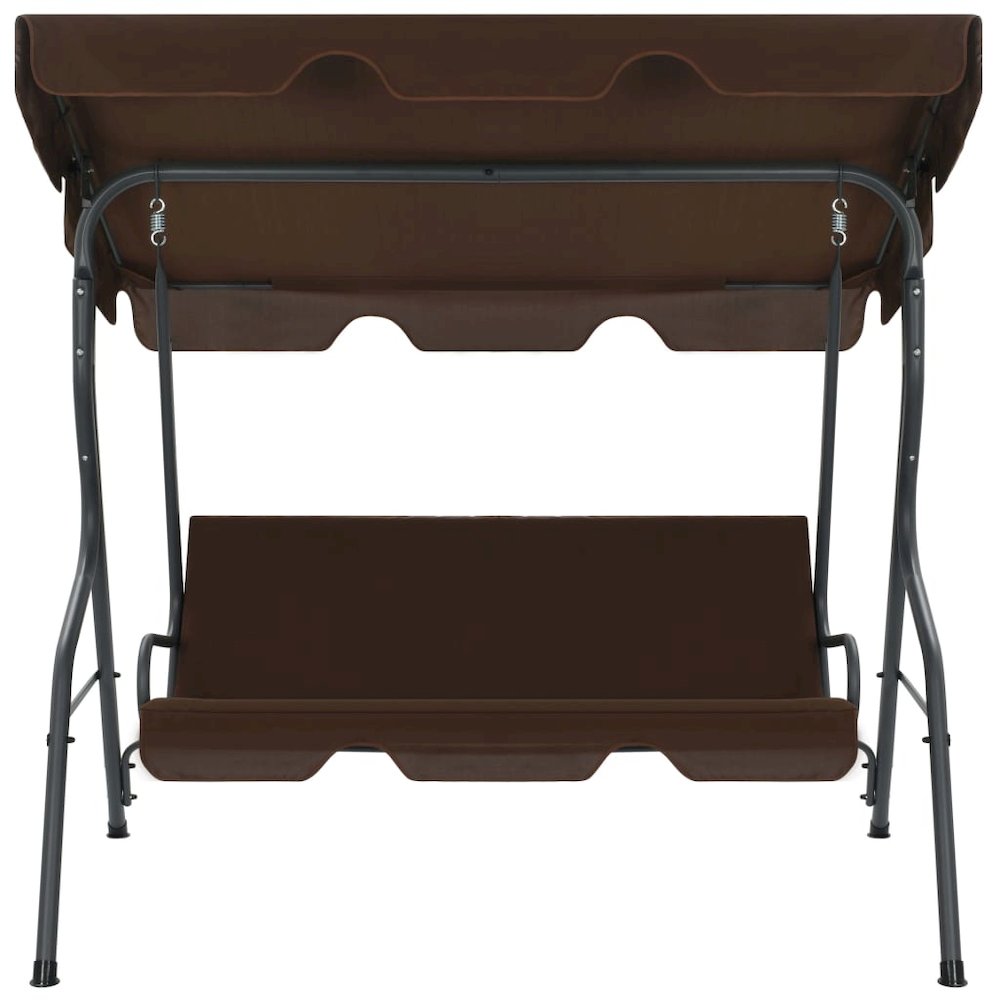 Garden Swing Seat Coffee Powder-coated steel frame