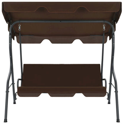 Garden Swing Seat Coffee Powder-coated steel frame