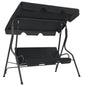 Garden Swing Chair Anthracite Powder-coated steel 66.9x43.3x60.2 in