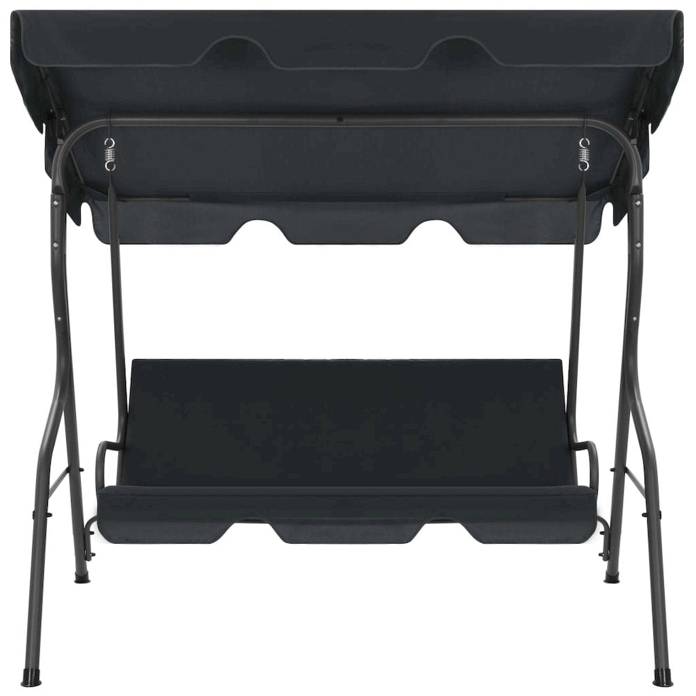 Garden Swing Chair Anthracite Powder-coated steel 66.9x43.3x60.2 in