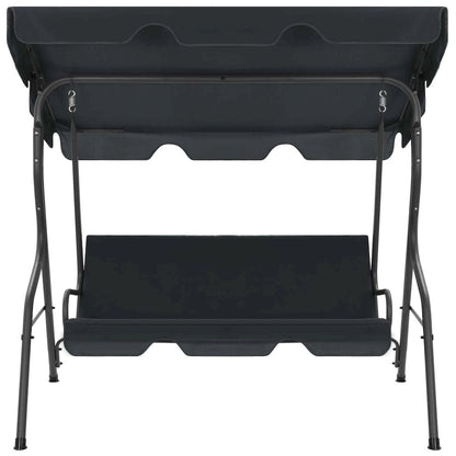 Garden Swing Chair Anthracite Powder-coated steel 66.9x43.3x60.2 in