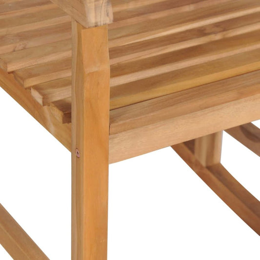 vidaXL Rocking Chair Solid Teak Wood 4992