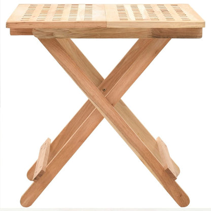 Foldable Side Table Solid Walnut Wood 19.7"x19.7"x19.3"