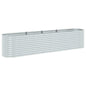 vidaXL Garden Raised Bed 157.4"x31.4"x31.8" galvanized Steel Silver, 45511