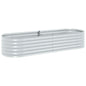 vidaXL Garden Raised Bed 94.5"x31.5"x17.3" Galvanised Steel Silver, 45518
