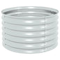 vidaXL Garden Raised Bed 31.5"x31.5"x17.3" Galvanised Steel Silver, 45520