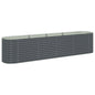vidaXL Garden Raised Bed 157.4"x31.4"x31.8" galvanized Steel Gray, 45521