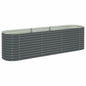 vidaXL Garden Raised Bed 125.9"x31.4"x31.8" galvanized Steel Gray, 45522