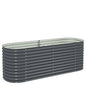 vidaXL Garden Raised Bed 94.4"x31.4"x31.8" galvanized Steel Gray, 45523