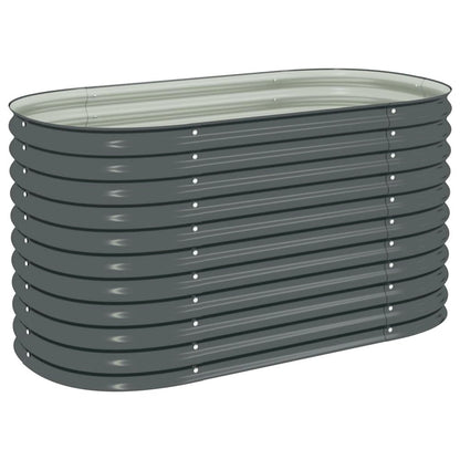 vidaXL Garden Raised Bed 62.9"x31.4"x31.8" galvanized Steel Gray, 45524