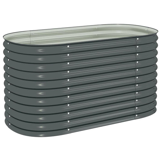 vidaXL Garden Raised Bed 62.9"x31.4"x31.8" galvanized Steel Gray, 45524
