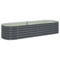 vidaXL Garden Raised Bed 94.4"x31.4"x17.3" galvanized Steel Gray, 45528
