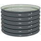 vidaXL Garden Raised Bed 31.5"x31.5"x17.3" Galvanised Steel Gray, 45530