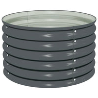 vidaXL Garden Raised Bed 31.5"x31.5"x17.3" Galvanised Steel Gray, 45530