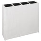 vidaXL Garden Raised Bed with 4 Pots Poly Rattan White, 45427