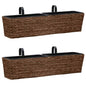 vidaXL Garden Planters 2 pcs Water Hyacinth Brown, 45581