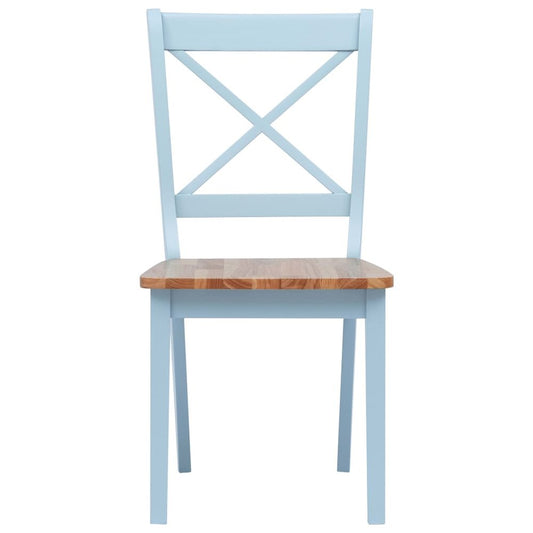 Dining Chairs 2 pcs Gray and Light Wood Solid Rubber Wood
