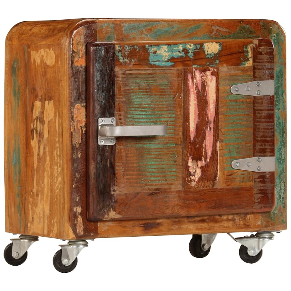 Bedside Cabinet Multicolor Solid reclaimed wood Medium Portable