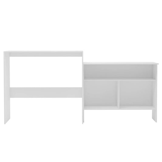 vidaXL Bar Table with 2 Table Tops White 51.18"x15.75"x47.24", 280217