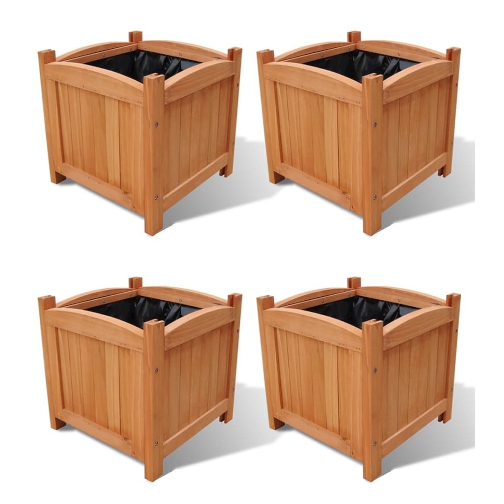 vidaXL Raised Beds 4 pcs 11.8"x11.8"x11.8", 276010