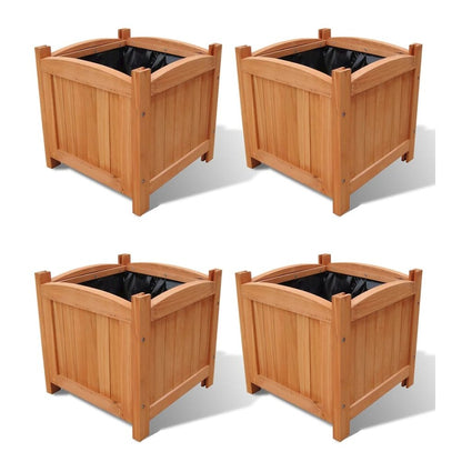 vidaXL Raised Beds 4 pcs 11.8"x11.8"x11.8", 276010