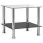 Side Table Transparent 17.7"x19.7"x17.7" Tempered Glass