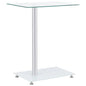 U-Shaped Side Table Transparent 17.7"x11.8"x22.8" Tempered Glass