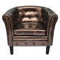 vidaXL Tub Chair Brown Faux Leather, 60706